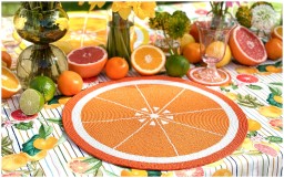 Von Gern Home, Citrus, Orange Placemat