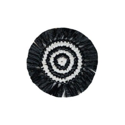Von Gern Home, Woven, Set of 4 fringe coasters, black & white