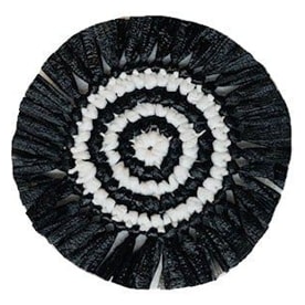 Von Gern Home, Woven, Set of 4 fringe coasters, black & white