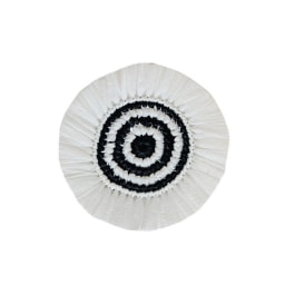 Von Gern Home, Woven, Set of 4 fringe coasters, white & black