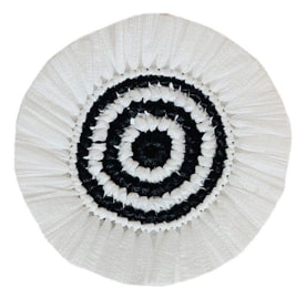 Von Gern Home, Woven, Set of 4 fringe coasters, white & black