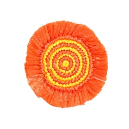 Von Gern Home, Woven, Set of 4 fringe coasters, orange & yellow