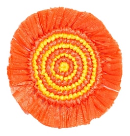 Von Gern Home, Woven, Set of 4 fringe coasters, orange & yellow