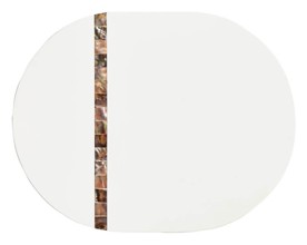 Von Gern Home, Lacquer placemats and coasters, Lacquer & shell placemat, white shell