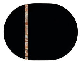 Von Gern Home, Lacquer placemats and coasters, Lacquer & shell placemat, black shell