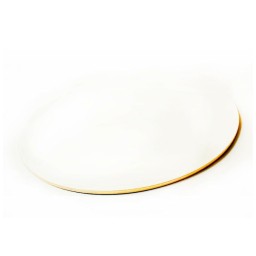 Von Gern Home, Lacquer placemats and coasters, Blanche placemat, white & gold