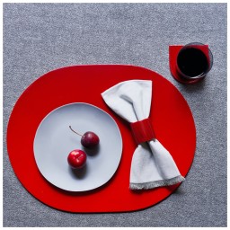 Von Gern Home, Lacquer placemats and coasters, Set of 4 ombre coasters, black pearl & red ombre