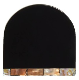 Von Gern Home, Lacquer placemats and coasters, Set of 4 lacquer & pearl coasters, black pearl