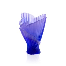 Daum, Croisiere vases, Medium pleated vase, lilac