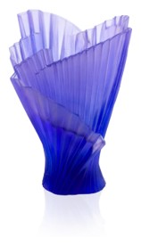 Daum, Croisiere vases, Medium pleated vase, lilac