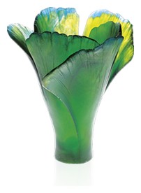 Daum, Ginkgo vases, Large green vase