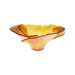 Daum, Ginkgo bowls, Amber bowl