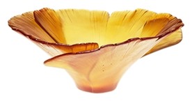 Daum, Ginkgo bowls, Amber bowl