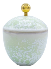 Jaune de Chrome, Song Amande, Sugar bowl, with gold knob