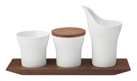 Hering Berlin, Pulse, Set of 3 breakfast dishes on tray