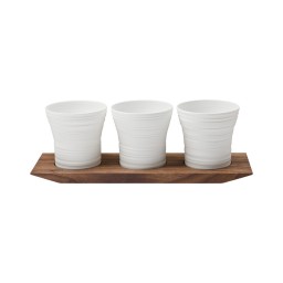 Hering Berlin, Pulse, Set of 3 table lanterns on tray