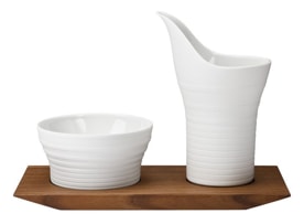 Hering Berlin, Pulse, Set of 2 breakfast dishes on tray