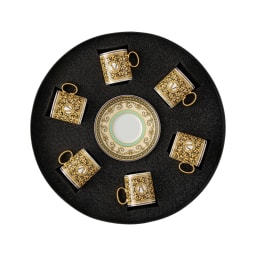 Versace, Barocco mosaic, Set of 6 espresso cups and saucers