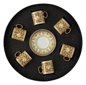 Versace, Barocco mosaic, Set of 6 espresso cups and saucers