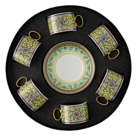 Versace, Barocco mosaic, Set of 6 tea cups and saucers