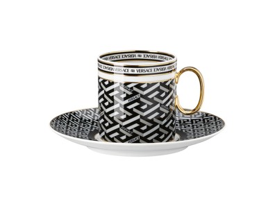 Versace, La Greca, Coffee cup and saucer