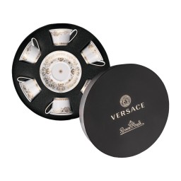 Versace, Medusa Gala Gold, Set of 6 tea cups and saucers