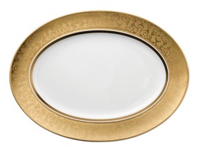 Versace, Medusa Gala Gold, Oval platter, large