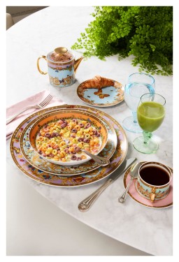 ヴェルサーチ　VERSACE 花柄 陶磁器皿 Versace, Le Jardin, Bowl, large - MDMAISON