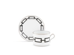 Ginori 1735, Catene Nero, Tea cup, set of 2