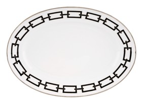 Ginori 1735, Catene Nero, Oval platter, large