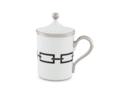 Ginori 1735, Catene Nero, Mug with cover