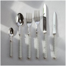 Alain Saint-Joanis, Croisette White, Flatware set for 1 person (4 pieces)