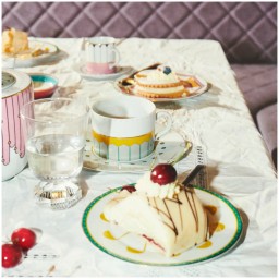 Reflections Copenhagen, Porcelain, Golden Hour Tea Cup with Saucer