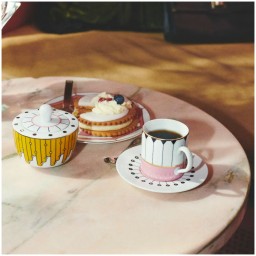 Reflections Copenhagen, Porcelain, Velvet Morning Coffee Cup with Saucer