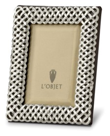 L'Objet, Picture Frames, Braid Frame, platinum 5x8 cm