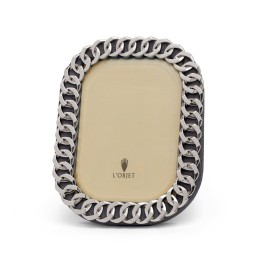 L'Objet, Picture Frames, Cuban Link Frame, platinum 18x13 cm