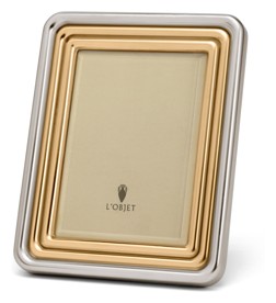 L'Objet, Picture Frames, Concorde Frame, platinum/gold 20x25 cm