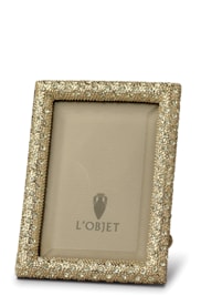 L'Objet, Picture Frames, Rectangular Pave Frame, gold 5x8 cm
