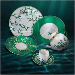 Raynaud, Cristobal Émeraude, Dessert plate, green motif