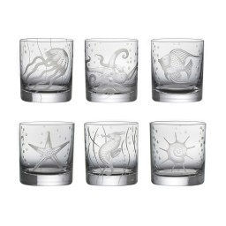 Artel, Sea life double old fashioned tumblers, Double old fashioned tumbler, seashell