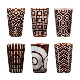 Artel, Polka dot tumblers, Tumbler, mahogany