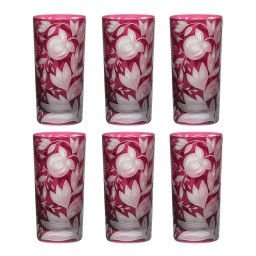 Artel, Verdure highball glasses, highball glass, fuchsia