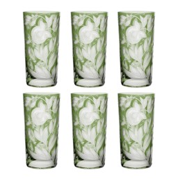 Artel, Verdure highball glasses, Highball glass, khaki green
