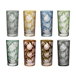 Artel, Verdure highball glasses, Highball glass, khaki green