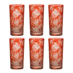 Artel, Verdure highball glasses, Highball glass, burnt orange