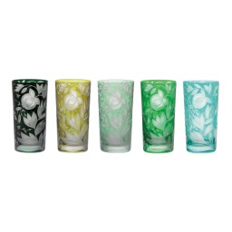 Artel, Verdure highball glasses, Highball glass, peacock