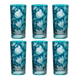 Artel, Verdure highball glasses, Highball glass, peacock