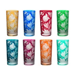 Artel, Verdure highball glasses, Highball glass, peacock