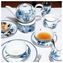 Sieger by Fürstenberg, Paraíso Blue, Teapot with tea strainer, small