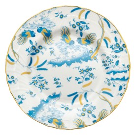 Ginori 1735, Oro Di Doccia, Dessert plate turquoise, set of 2